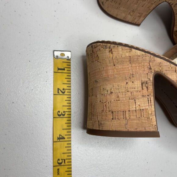 Lucky Brand Women's Talvy Macrame Platform Sandals Slides Cork Lace Womens - Picture 9 of 9